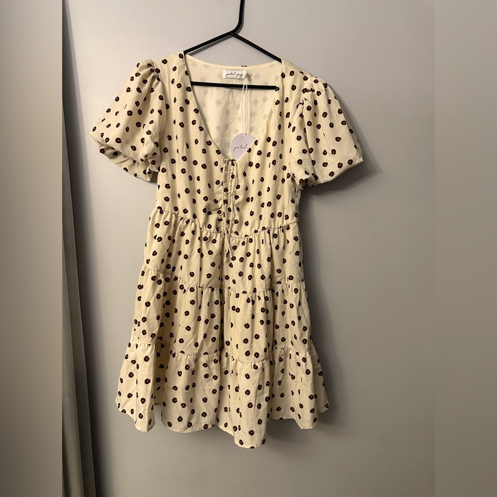 NEW Petal + Pup Puff Sleeve Cinch Waist Floral Dress SIZE / 10